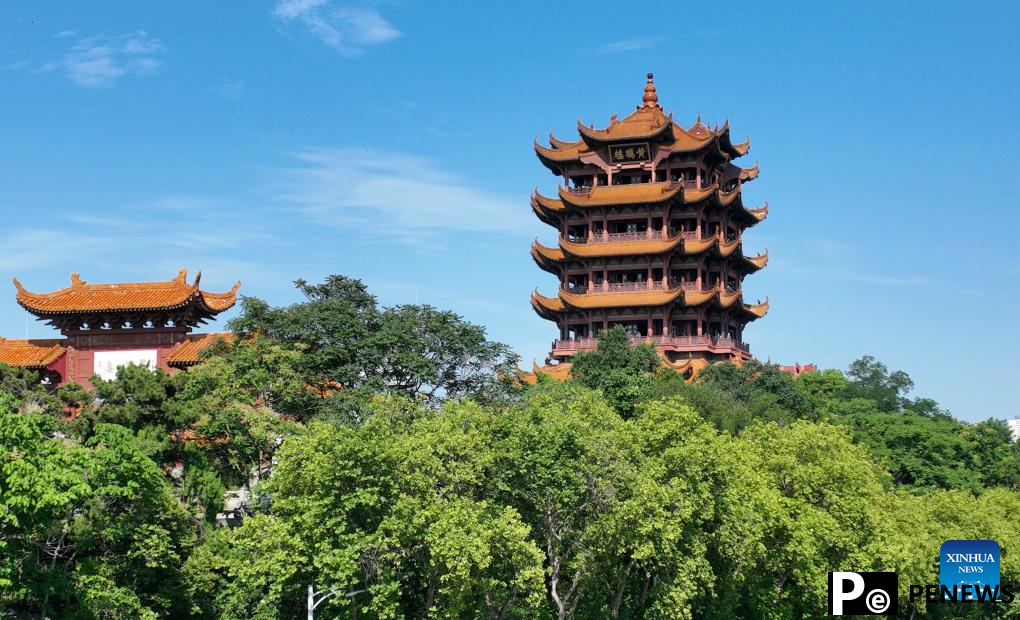 Drone view of famous landmarks in China
