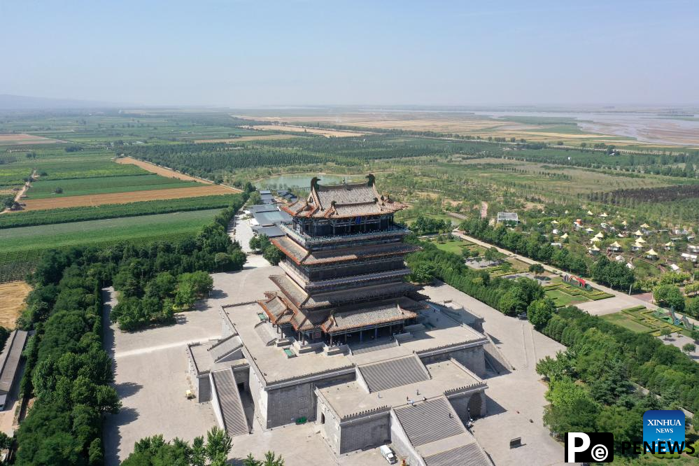 Drone view of famous landmarks in China