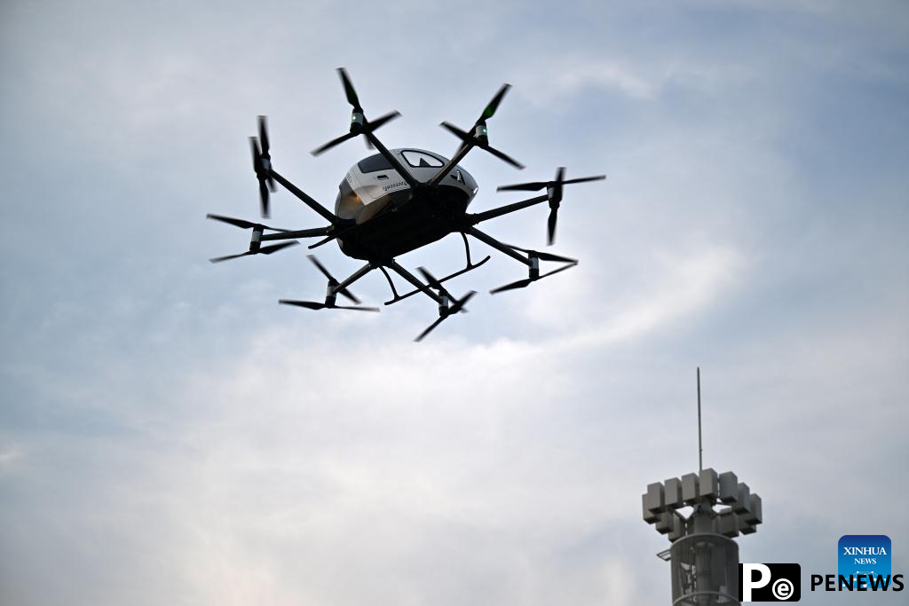 A glimpse of low-altitude economy exhibition at World Intelligence Expo 2024 in Tianjin