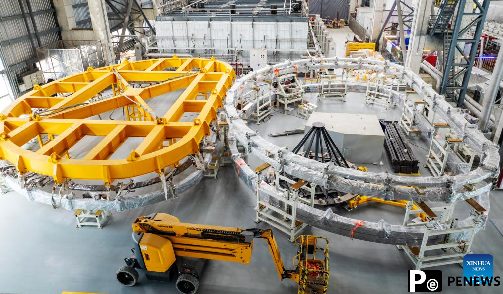 Research facility under construction implies mankind