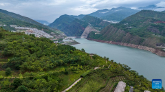View of Baihetan hydropower station in SW China
