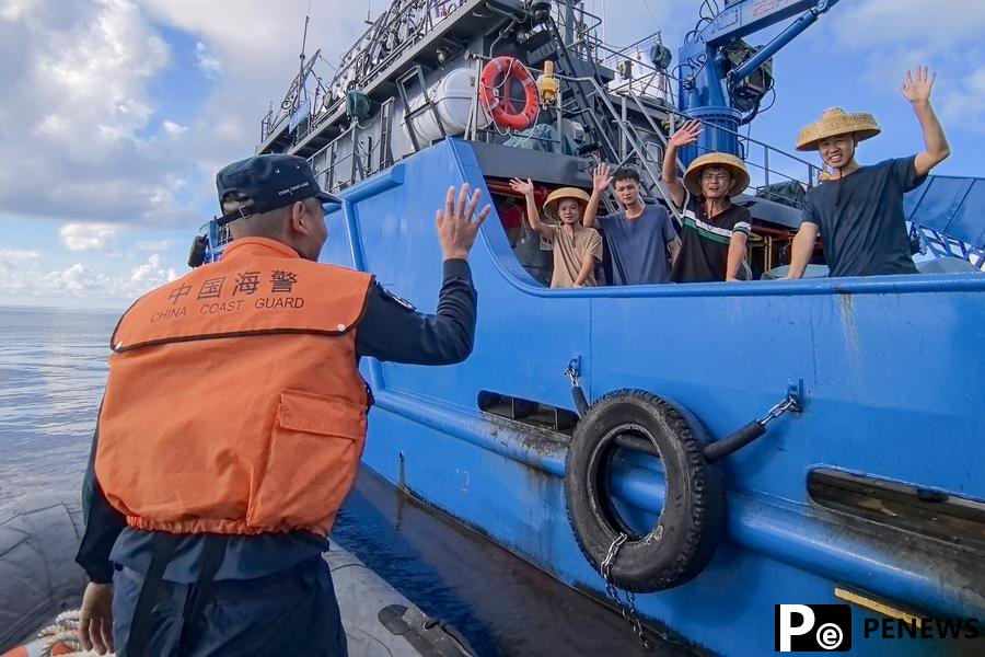 InPics: China Coast Guard retrieve illegally obtained fishing nets by Filipinos in China