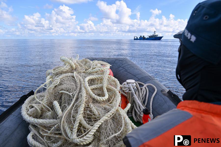 InPics: China Coast Guard retrieve illegally obtained fishing nets by Filipinos in China