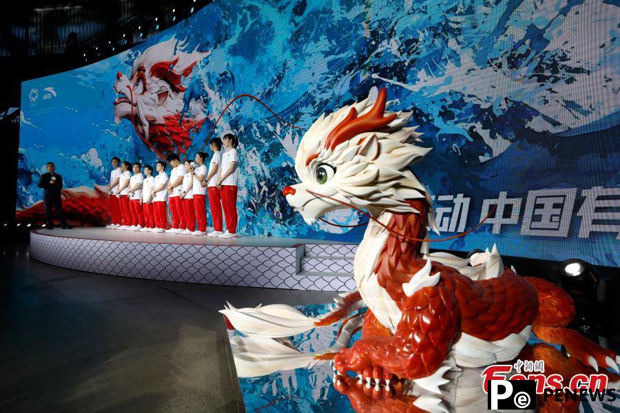 China Team unveils medal ceremony uniform for Paris Olympics