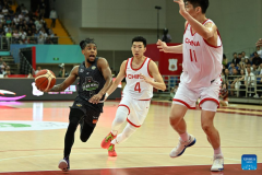 In pics: friendly match between China's men's national basketball team and Macao Black Bears