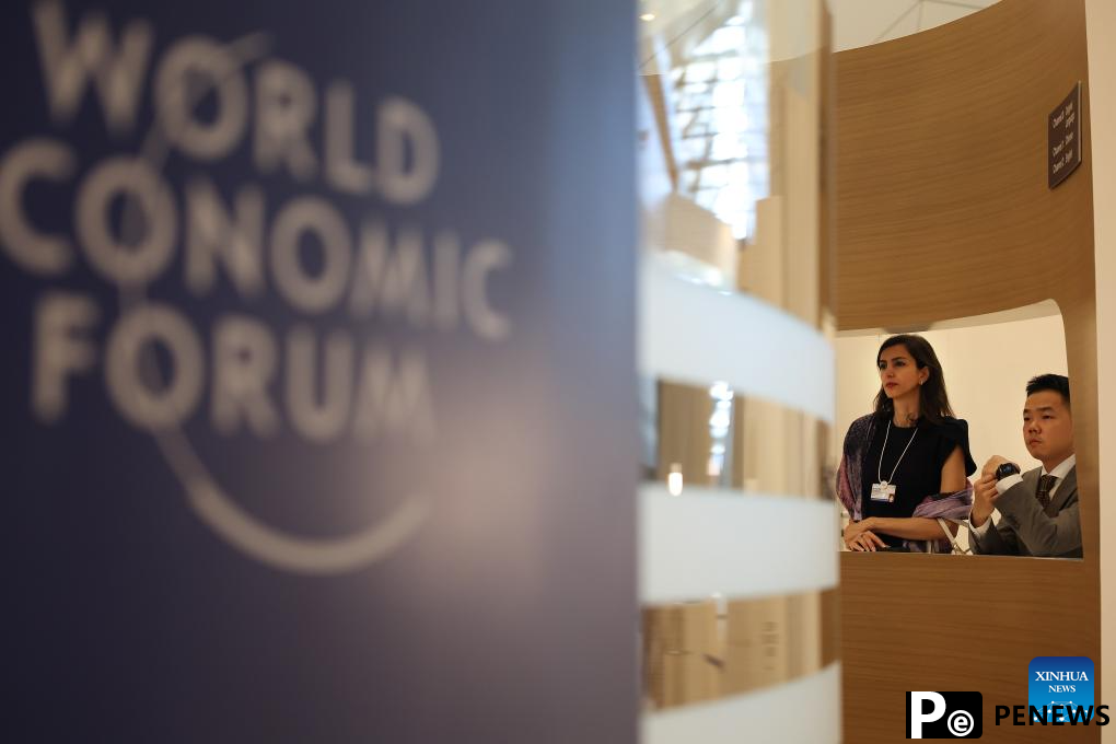 Participants interact during Summer Davos