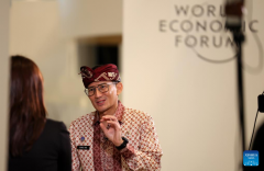 Participants interact during Summer Davos