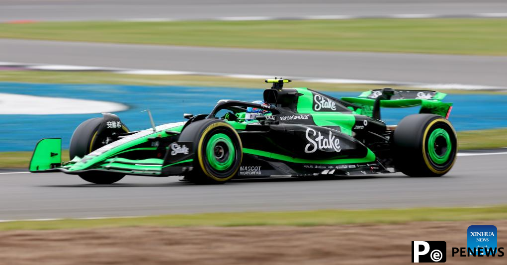 Chinese driver Zhou Guanyu competes during F1 British GP