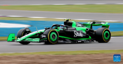 Chinese driver Zhou Guanyu competes during F1 British GP
