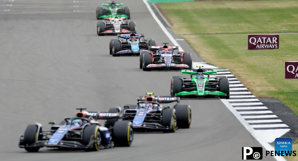 Chinese driver Zhou Guanyu competes during F1 British GP