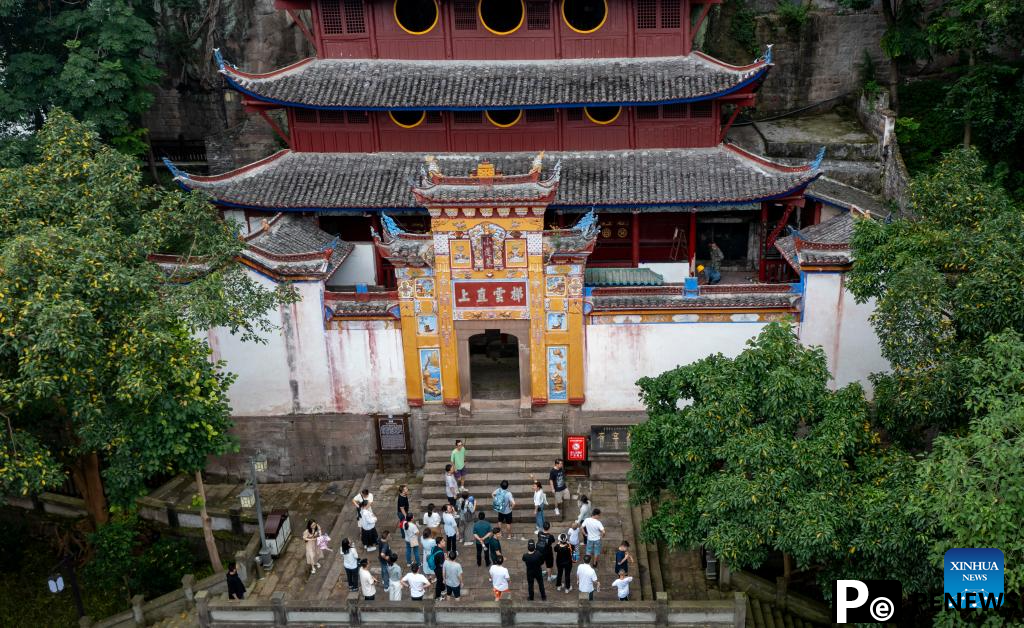 Scenery of Shibaozhai in Chongqing, SW China