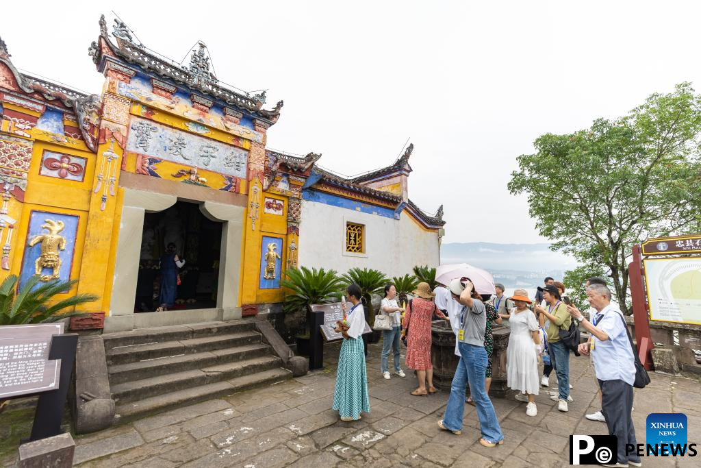 Scenery of Shibaozhai in Chongqing, SW China