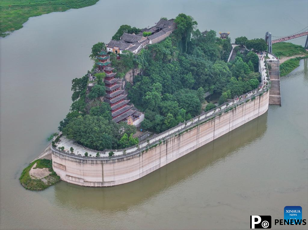 Scenery of Shibaozhai in Chongqing, SW China