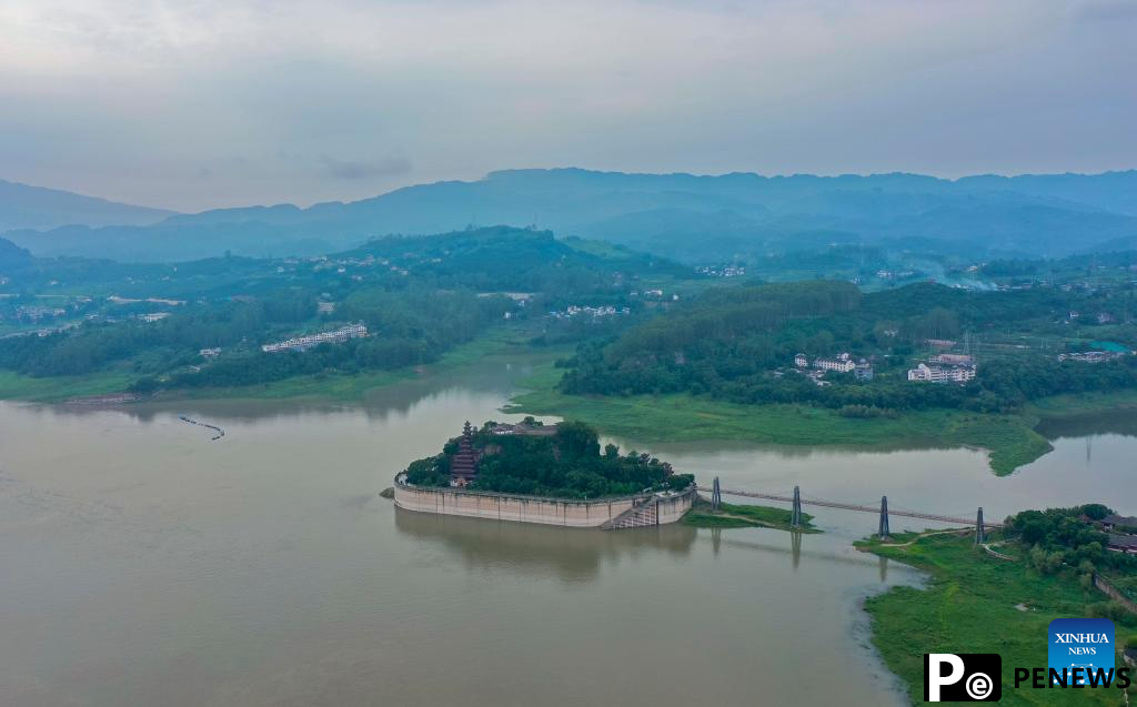 Scenery of Shibaozhai in Chongqing, SW China