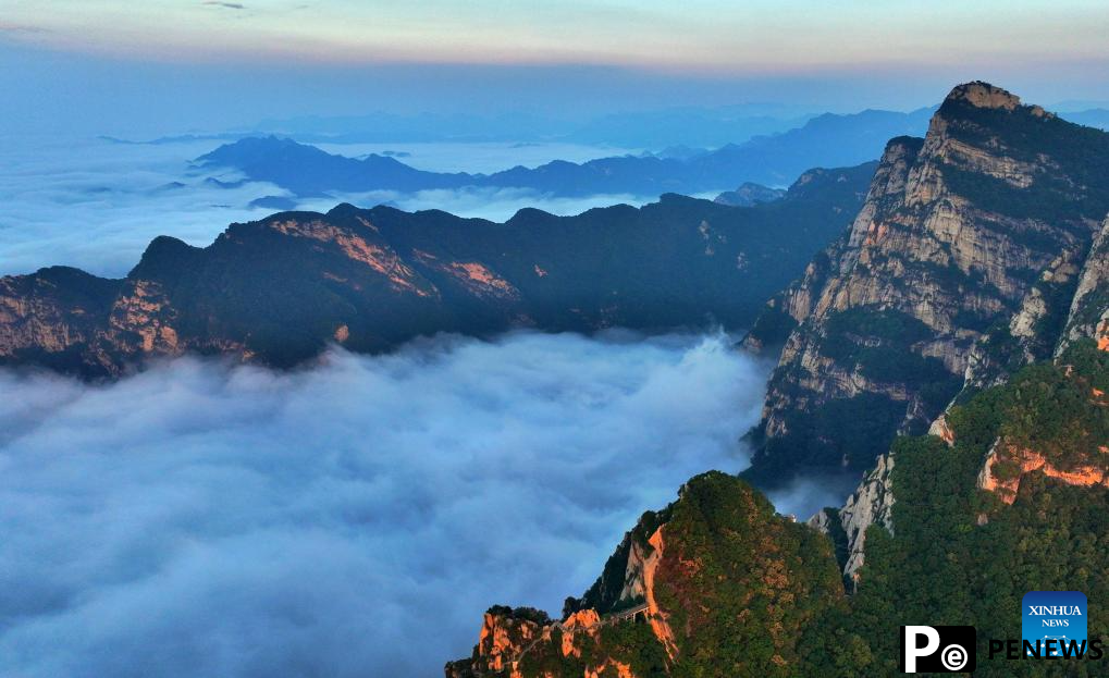 View of Wuyuezhai National Forest Park in Shijiazhuang, China