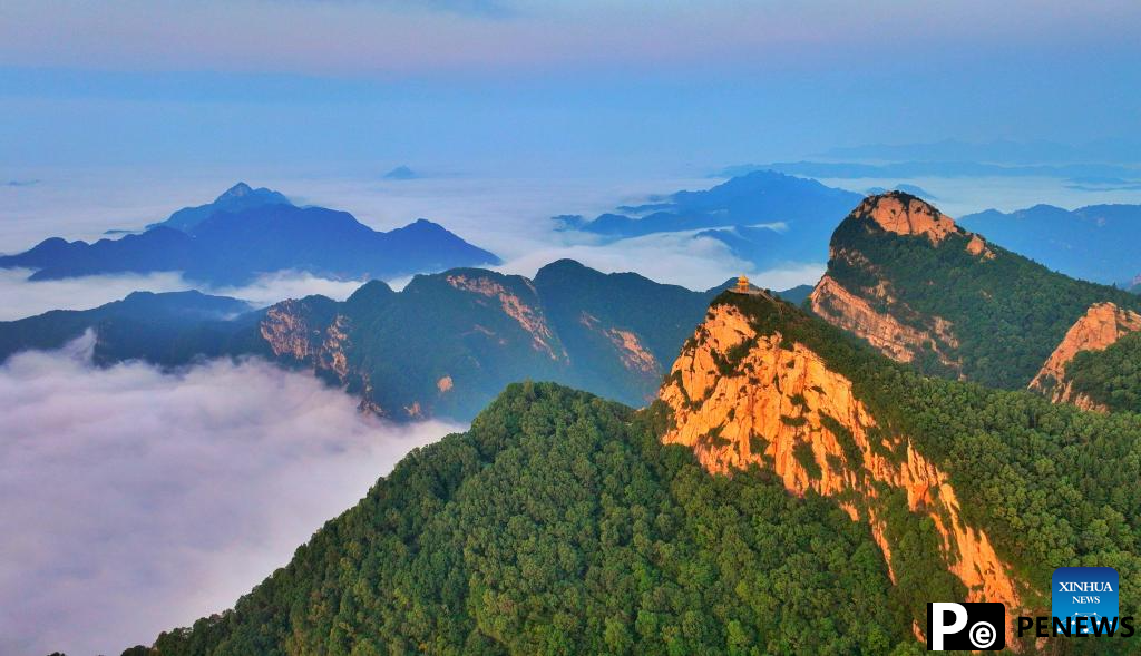 View of Wuyuezhai National Forest Park in Shijiazhuang, China