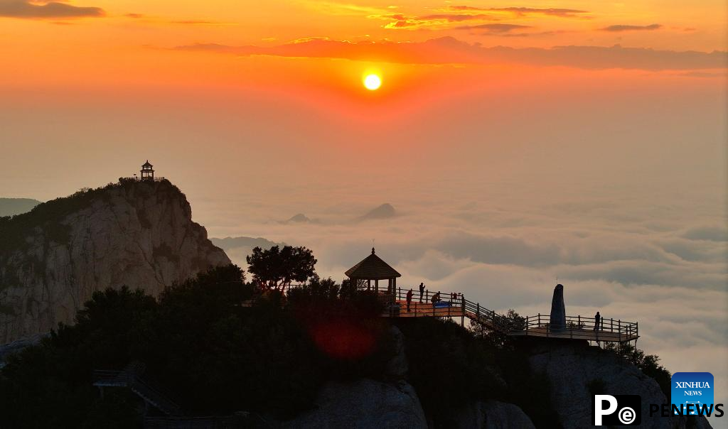 View of Wuyuezhai National Forest Park in Shijiazhuang, China