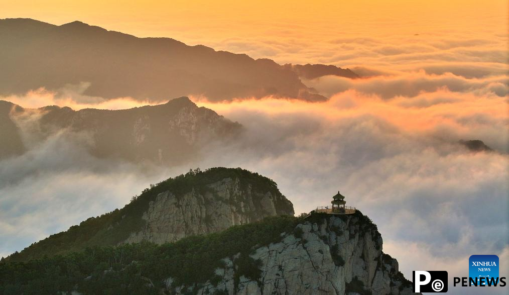 View of Wuyuezhai National Forest Park in Shijiazhuang, China