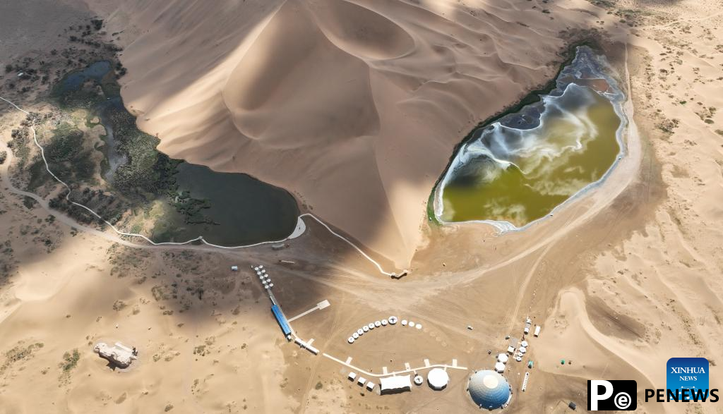 View of Badain Jaran Desert in N China