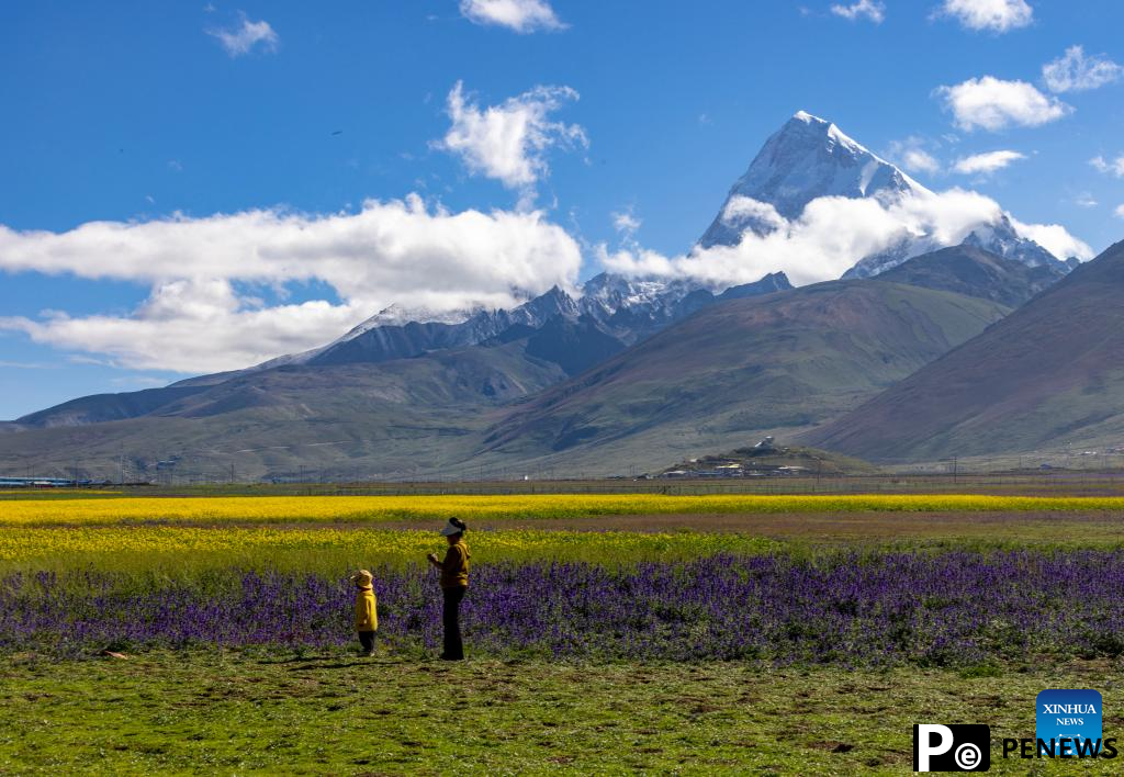Scenery of Mount Chomolhari in China