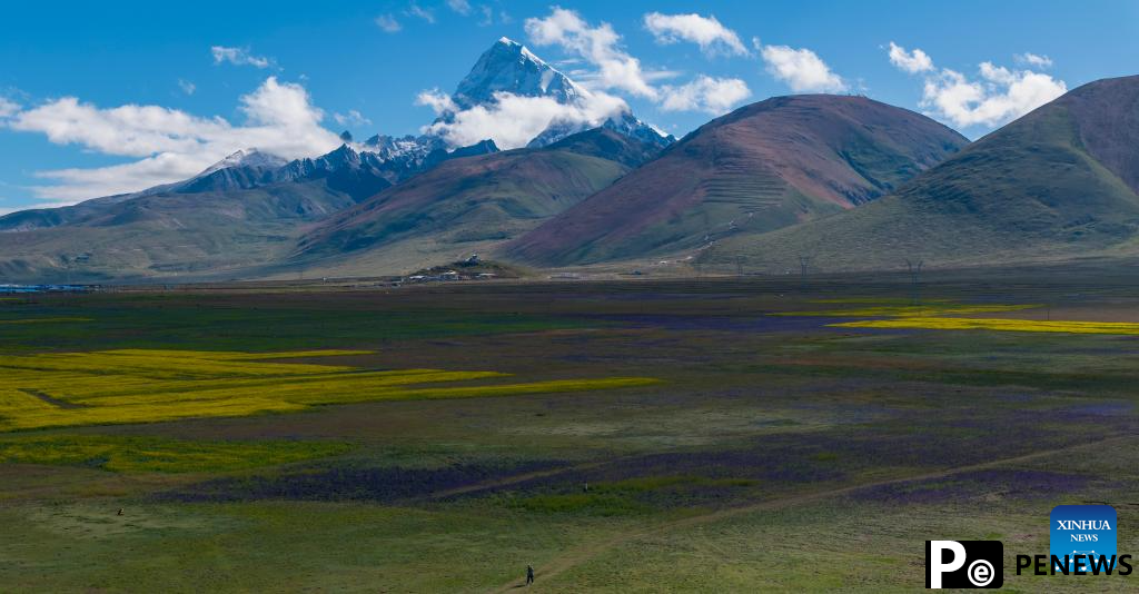 Scenery of Mount Chomolhari in China