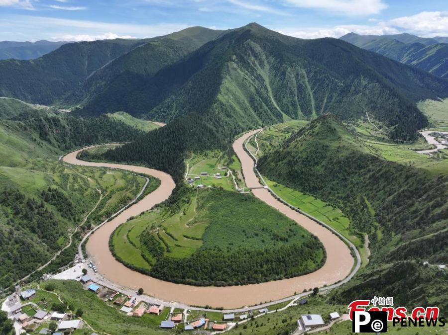 Natural scenery of Makehe primitive forest farm in Qinghai