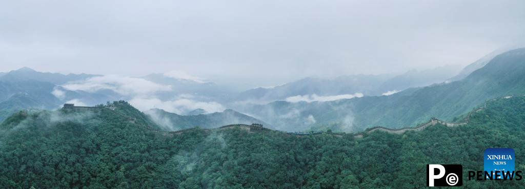 Scenery of Mutianyu section of Great Wall in Beijing
