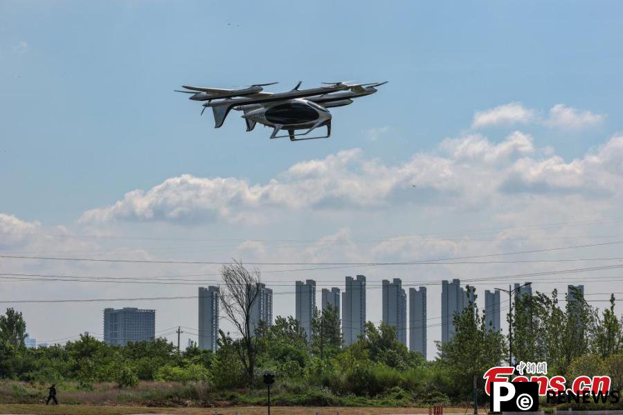 EVTOL aircraft completes maiden flight in Nanjing