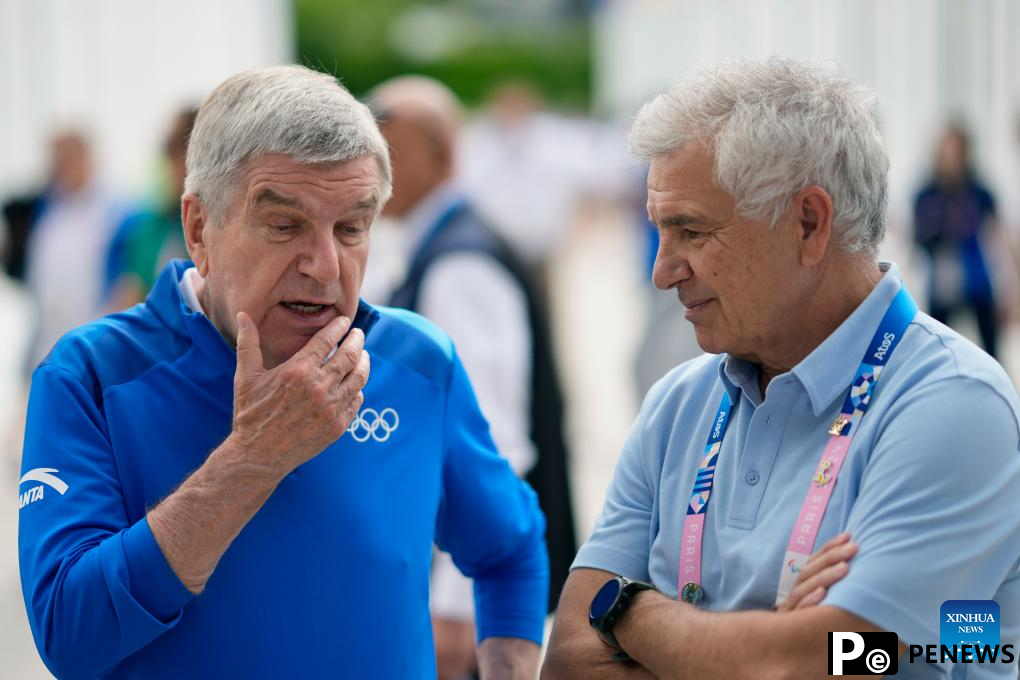 IOC chief Bach tours Olympic Village ahead of Paris 2024