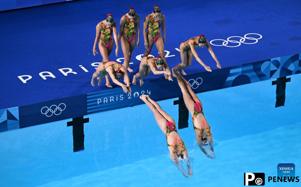 China leads team acrobatic as artistic swimming starts