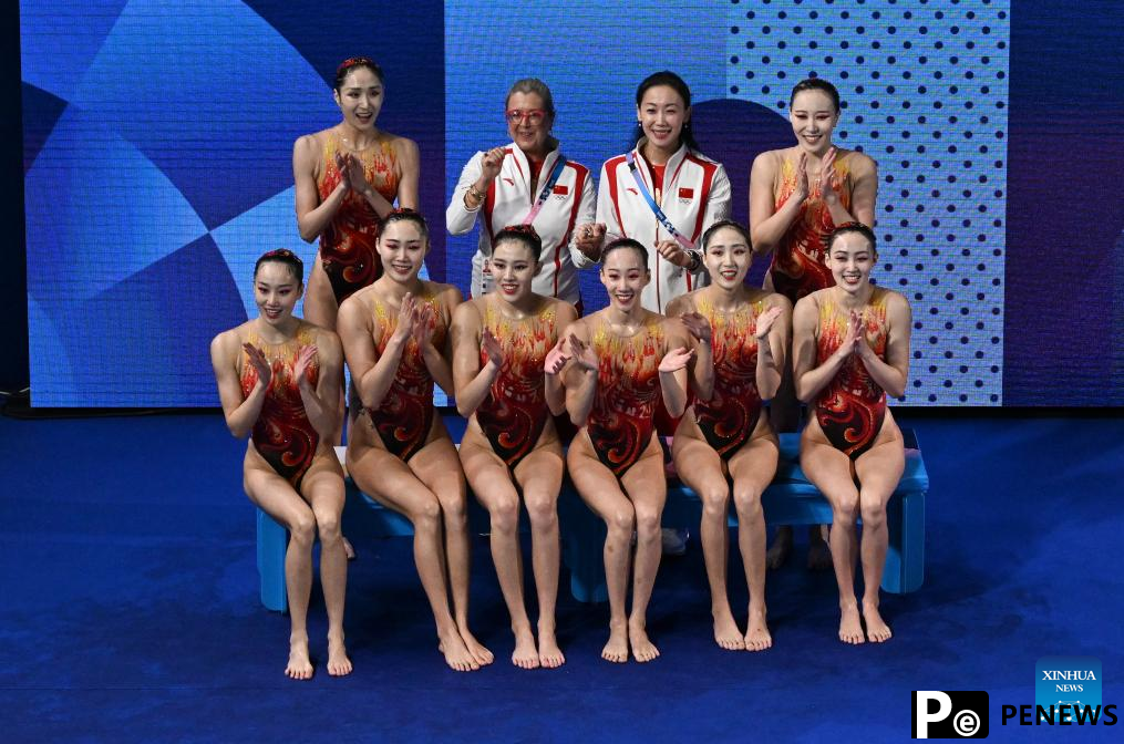 China leads team acrobatic as artistic swimming starts
