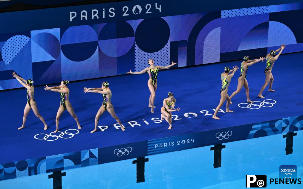 China leads team acrobatic as artistic swimming starts