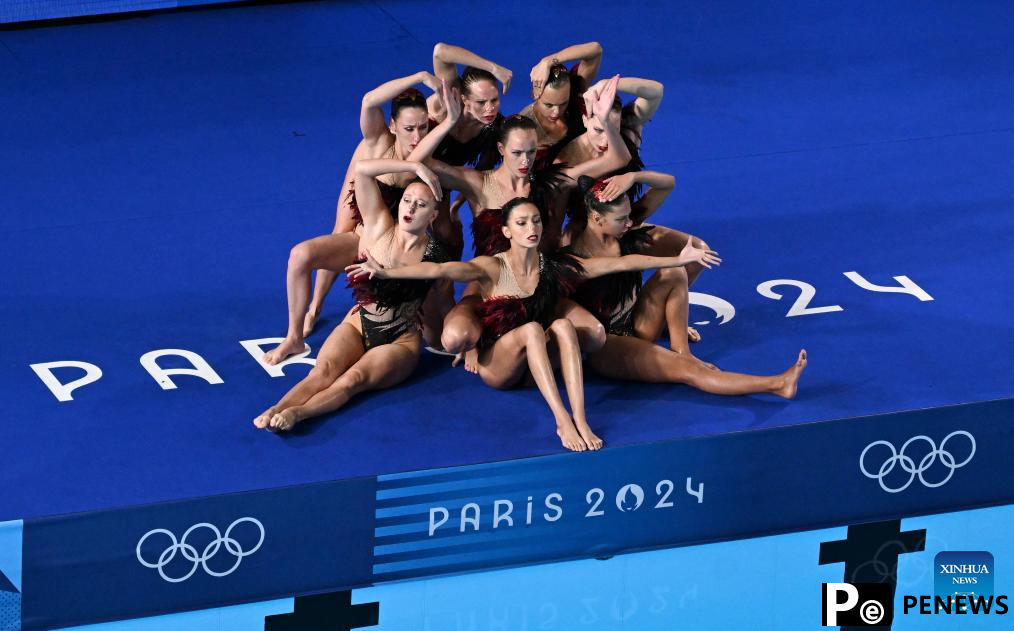 China leads team acrobatic as artistic swimming starts