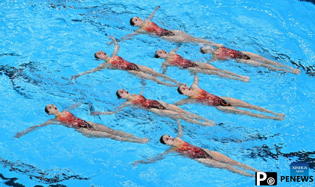 China leads team acrobatic as artistic swimming starts