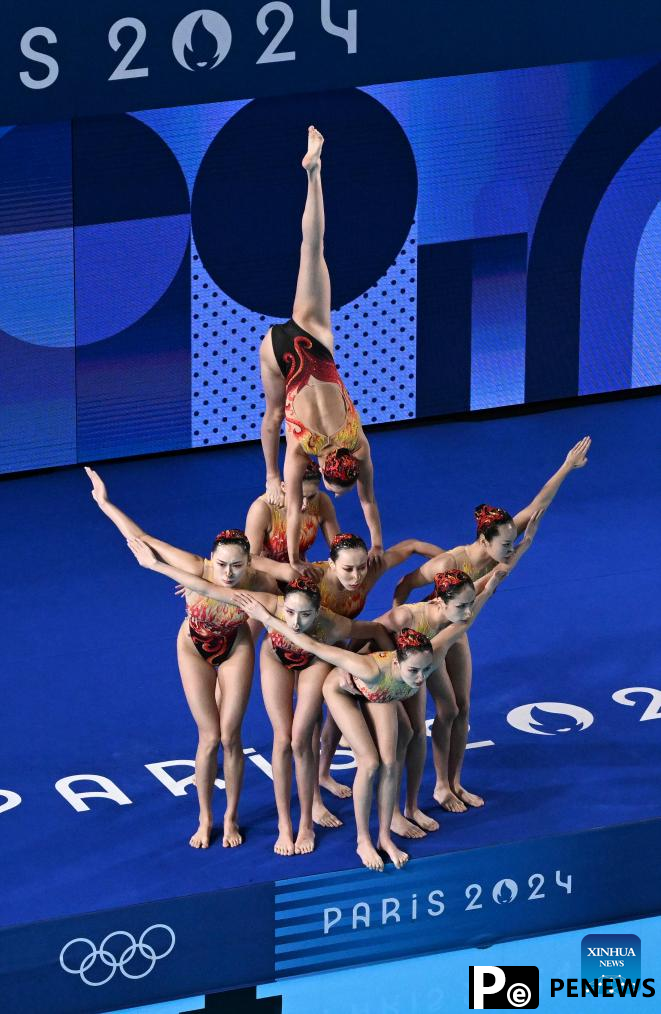 China leads team acrobatic as artistic swimming starts