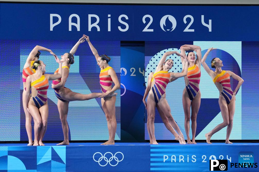 China leads team acrobatic as artistic swimming starts