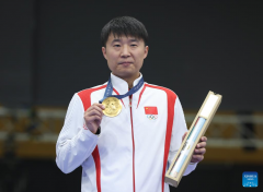 China's Li Yuehong wins men's 25m rapid fire pistol gold at Paris Olympics