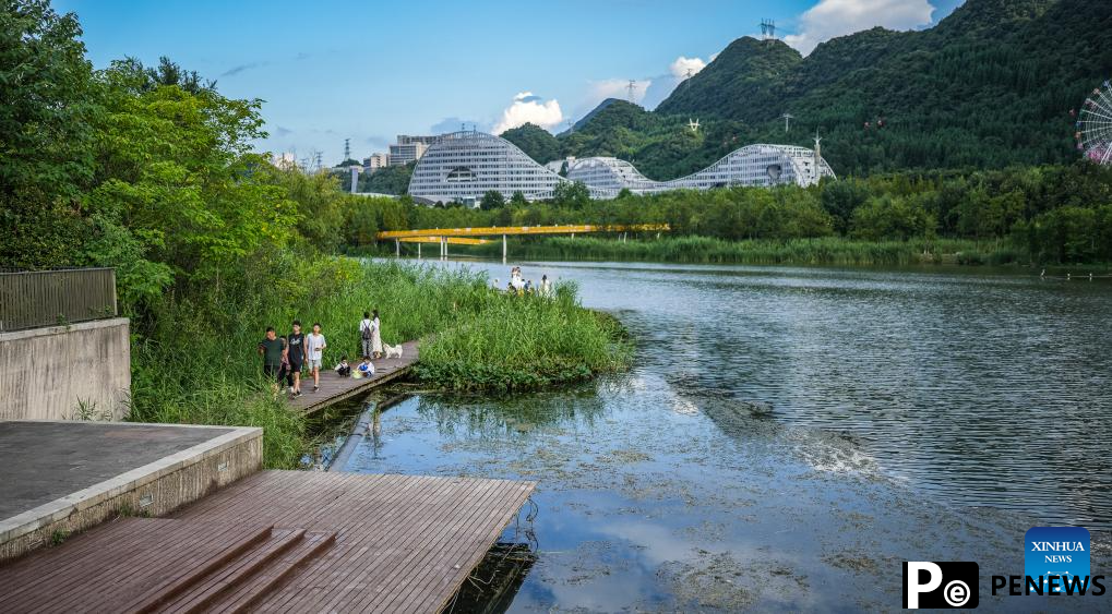 Scenery of Minghu Lake National Wetland Park in SW China