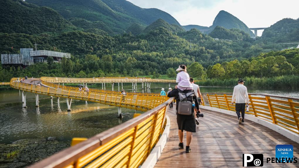 Scenery of Minghu Lake National Wetland Park in SW China