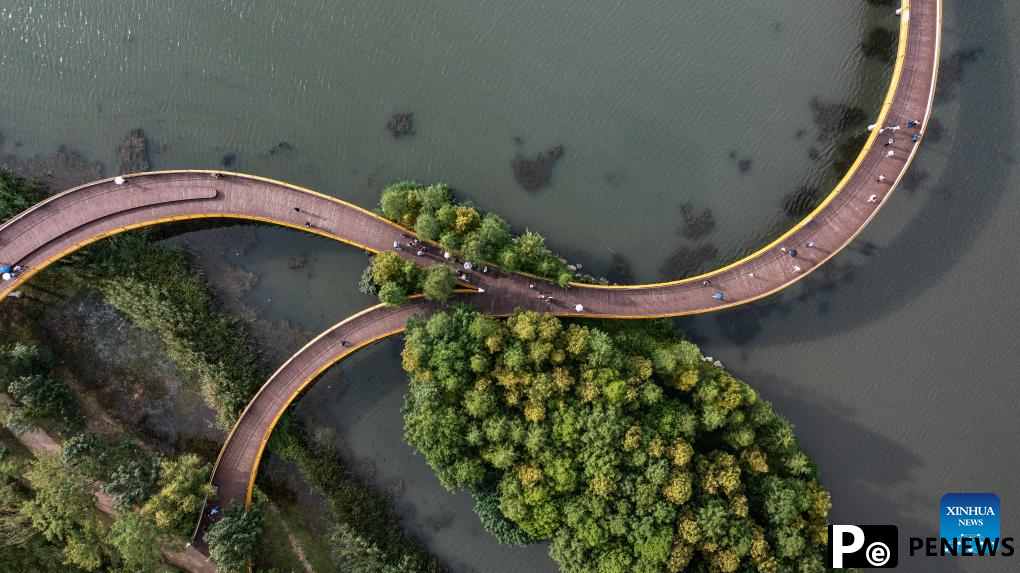 Scenery of Minghu Lake National Wetland Park in SW China