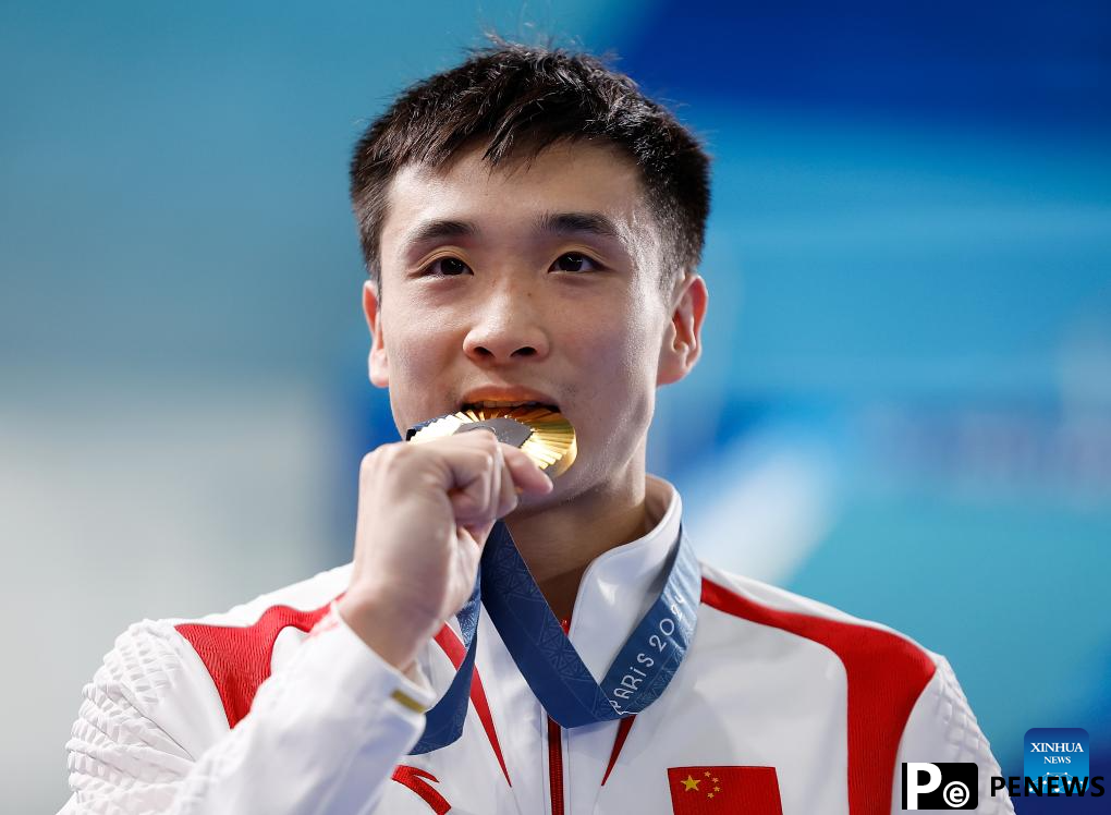 Chinese diver Cao retains his 10m platform title at Paris 2024