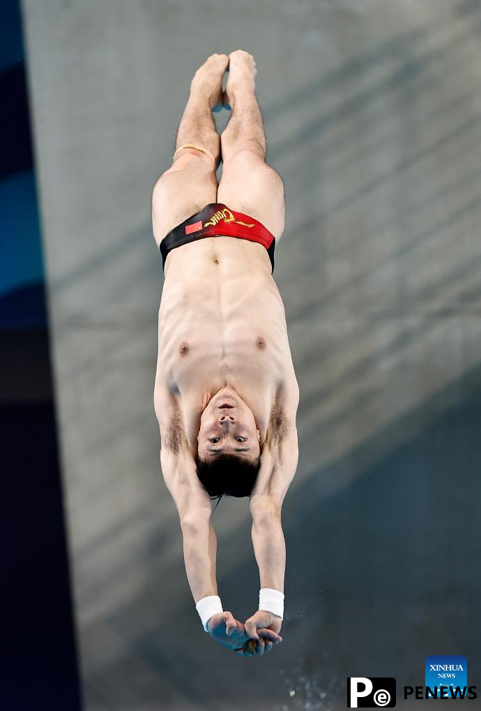 Chinese diver Cao retains his 10m platform title at Paris 2024
