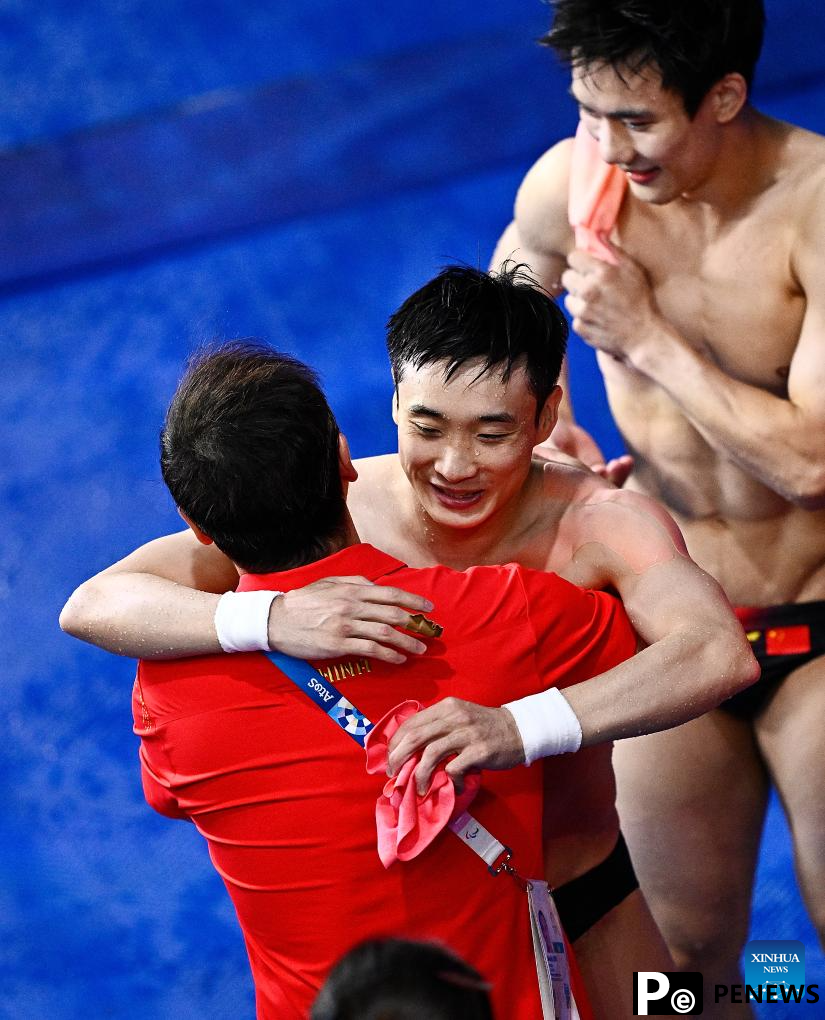 Chinese diver Cao retains his 10m platform title at Paris 2024