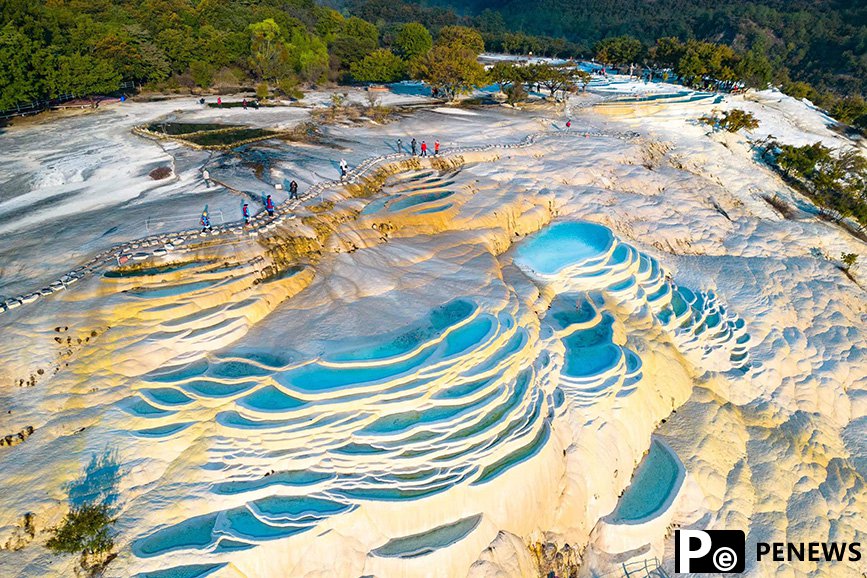 Stunning scenery of spring water terraces in Shangri-La, SW China