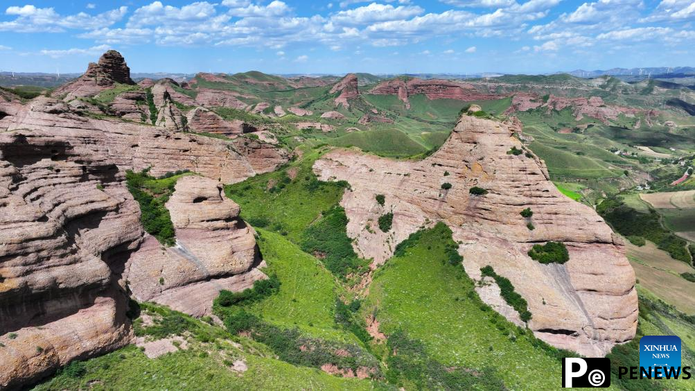 Scenery of Danxia landform in Ningxia, NW China