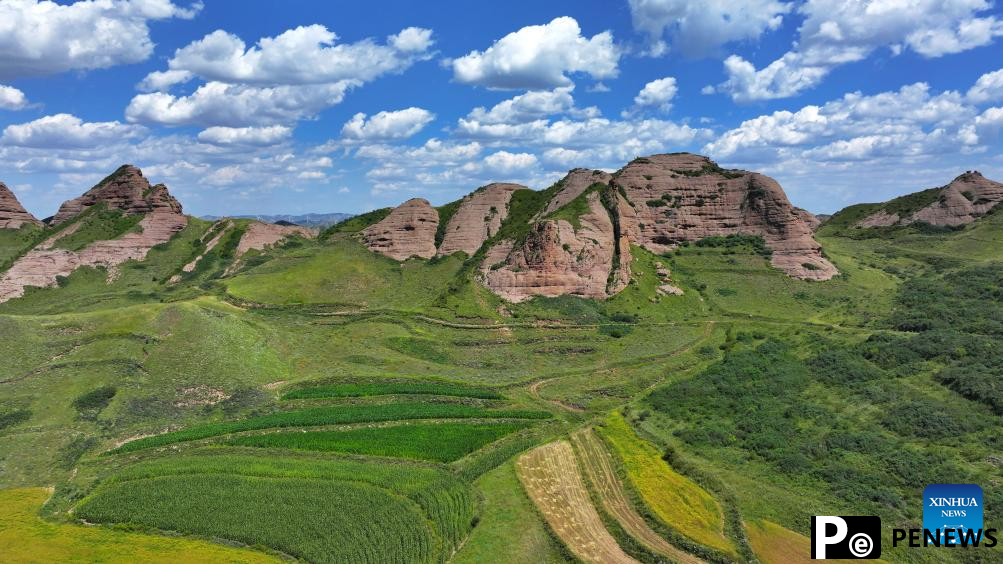 Scenery of Danxia landform in Ningxia, NW China