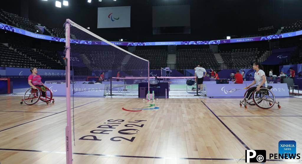 Athletes take part in training session ahead of Paris 2024 Paralympic Games