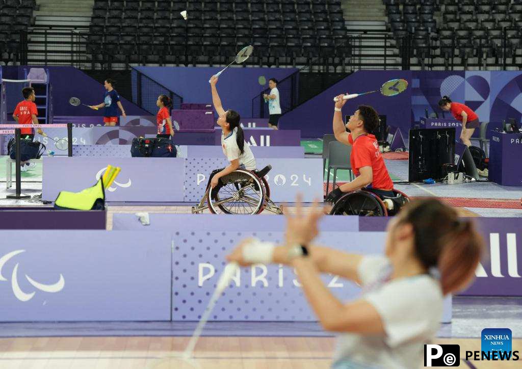 Athletes take part in training session ahead of Paris 2024 Paralympic Games