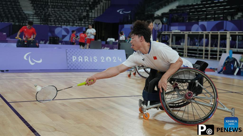 Athletes take part in training session ahead of Paris 2024 Paralympic Games