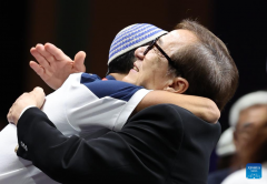 Jackie Chan presents medal to medalists at Paris 2024 Paralympic Games